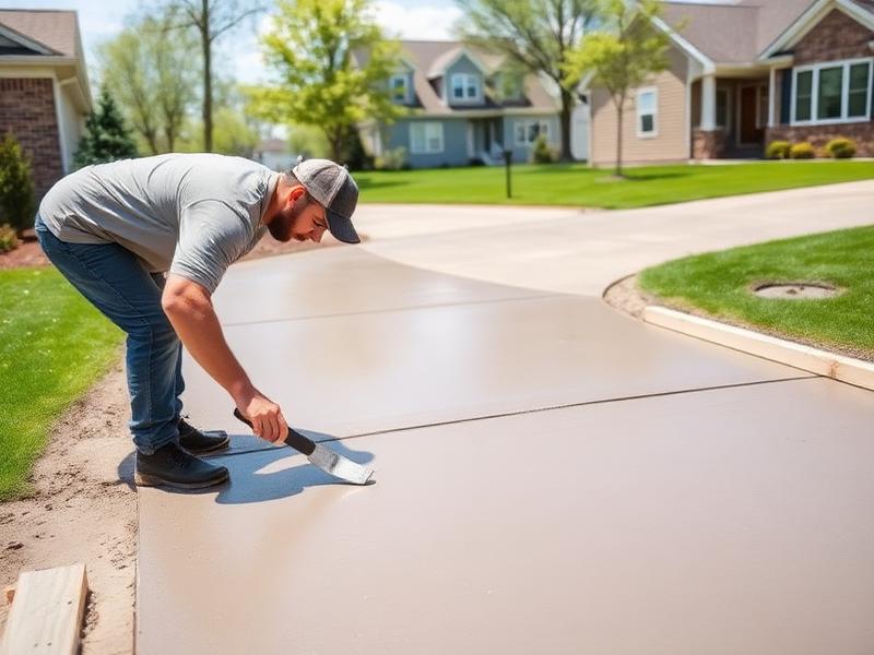 Residential concrete driveway installation in Waukee Iowa
